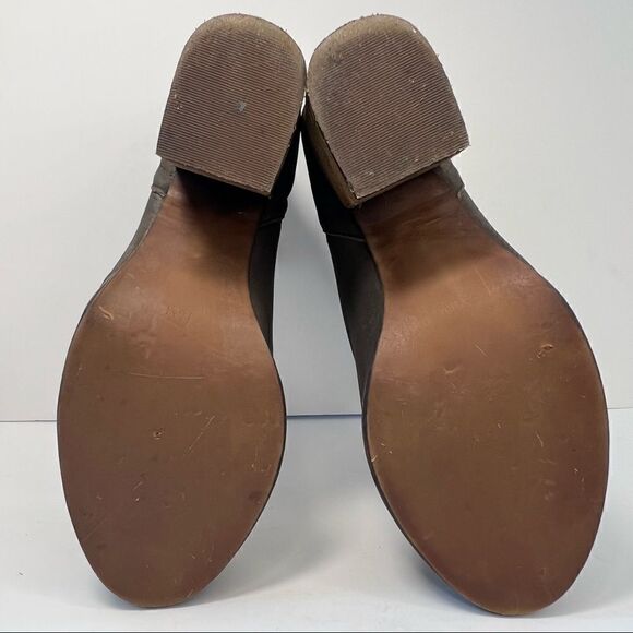 Jeffrey Campbell Oshea Leather Taupe Block Heeled Ankle Booties 10 - Picture 7 of 11